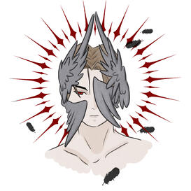 Portrait, flat colour